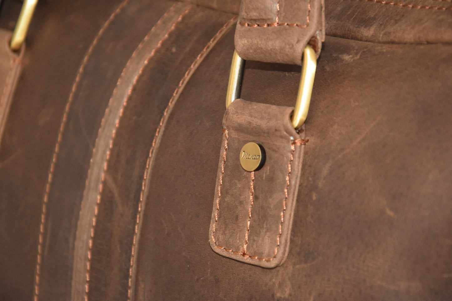 Menzo MB12 -14 Zoll Laptoptasche Büffelleder/marone