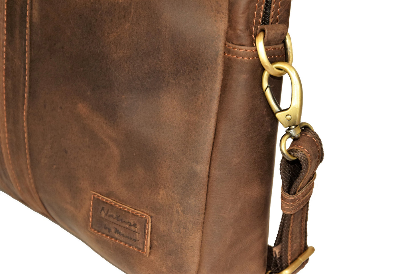 Menzo MB12 -14 Zoll Laptoptasche Büffelleder/marone
