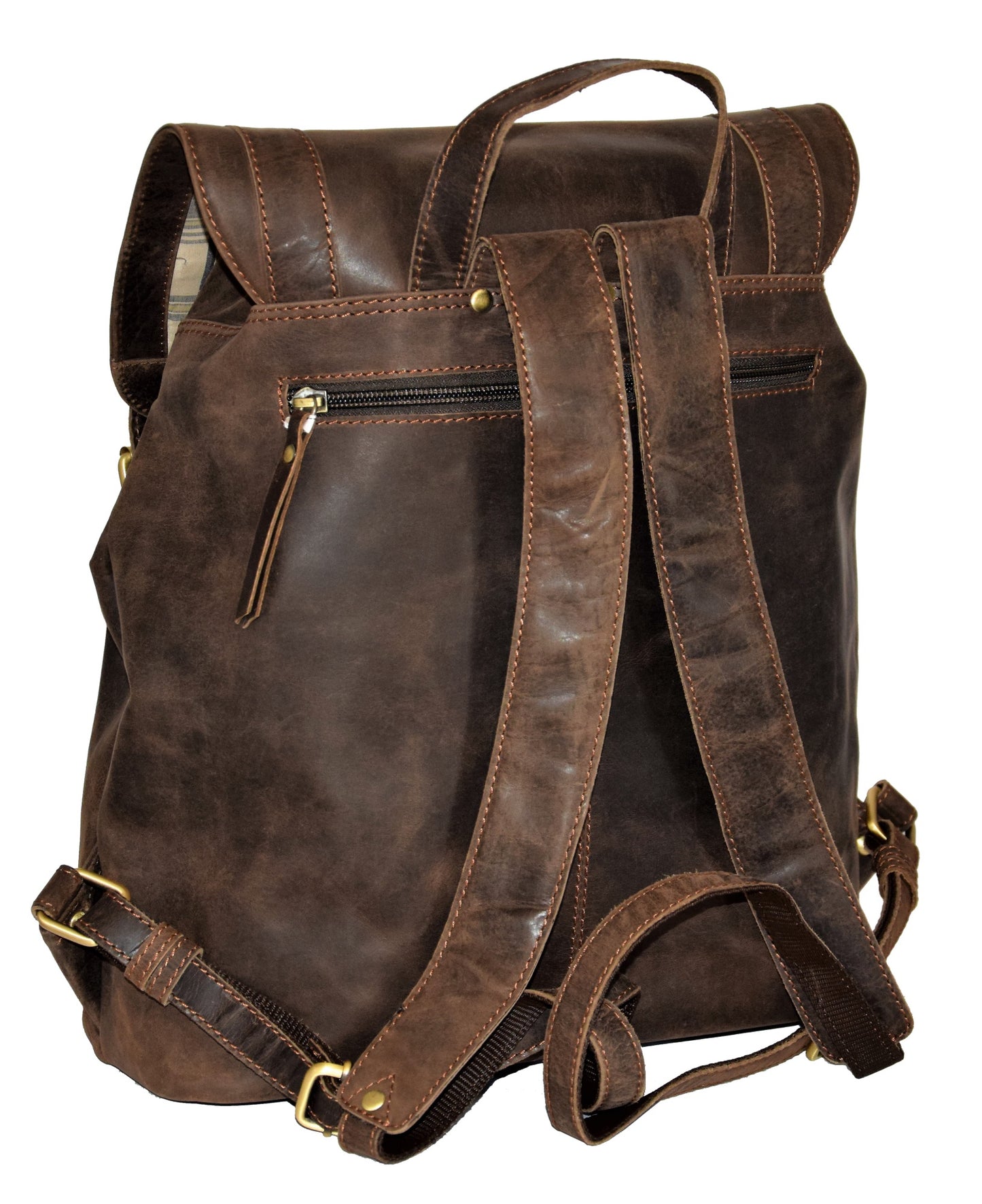 Menzo MB36 - 14 Zoll Rucksack Büffelleder/marone