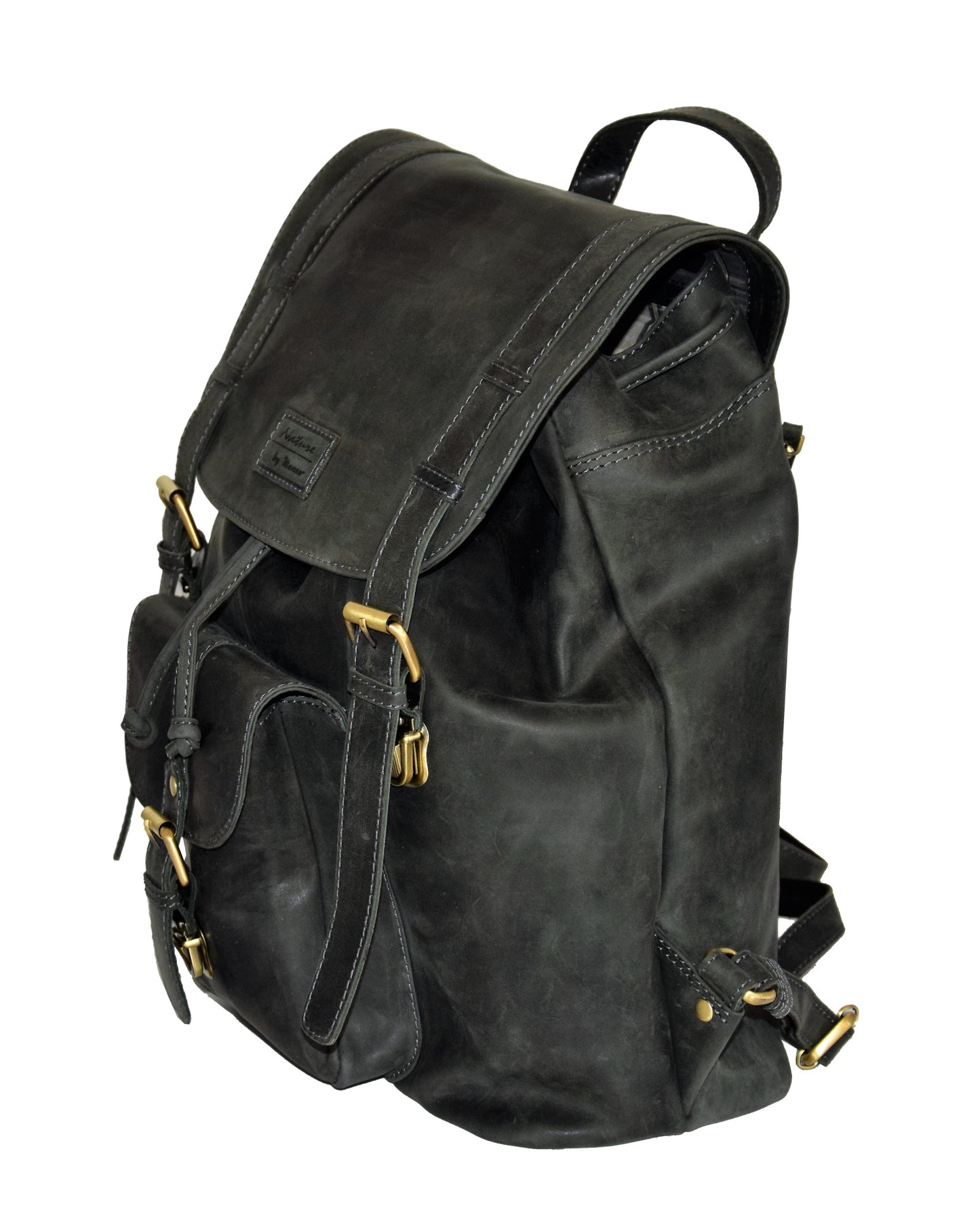 Menzo MB36 - 14 Zoll Rucksack Büffelleder/schwarz