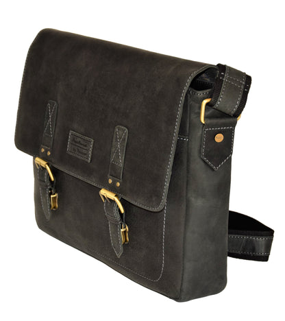 Menzo MB5 - 15,6 Zoll Laptoptasche Büffelleder / Schwarz
